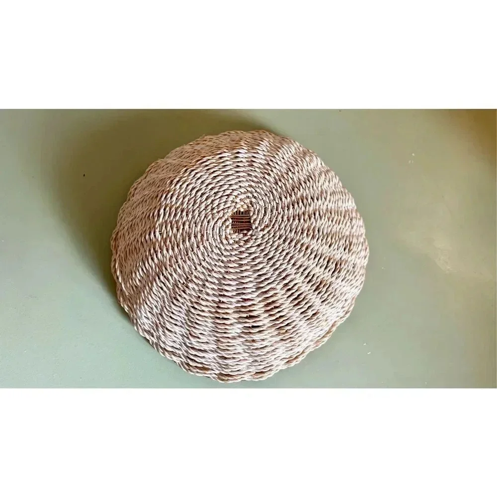 Traditional‎ African Woven Basket Natural 10”x3.5” Decor Handmade
